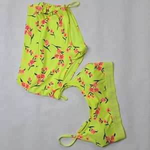 Victoria's Secret Gym To Swim Two Piece Neon Yellow